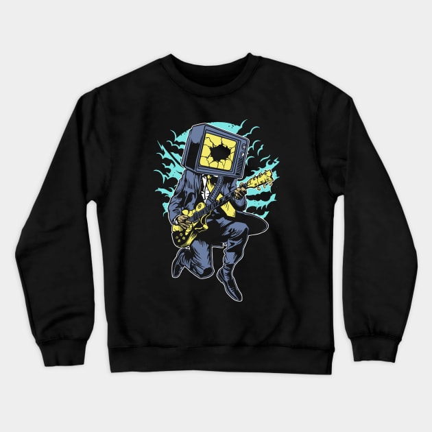 Death Rock Crewneck Sweatshirt by drewbacca